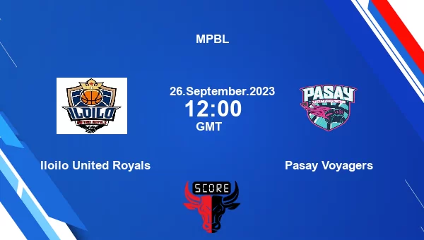 Iloilo United Royals vs Pasay Voyagers livescore, Match events IUR vs PAS, MPBL, tv info