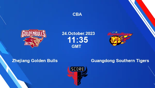 Zhejiang Golden Bulls vs Guangdong Southern Tigers livescore, Match events ZGB vs GST, CBA, tv info