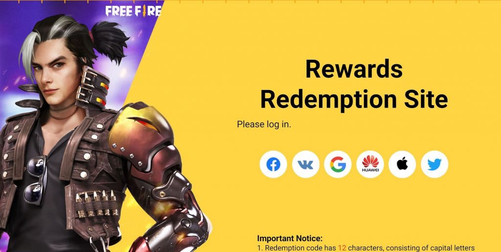How to use Free Fire Redeem Code today (18 January 2022) on the Redemption site?