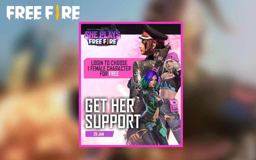 GAREA FREE  FIRE: How To Get Female Character Through Login Event for Free?