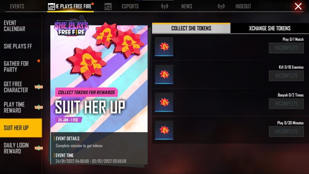 How to get Free Fire Rewards today (25 January 2022) with free character trials?
