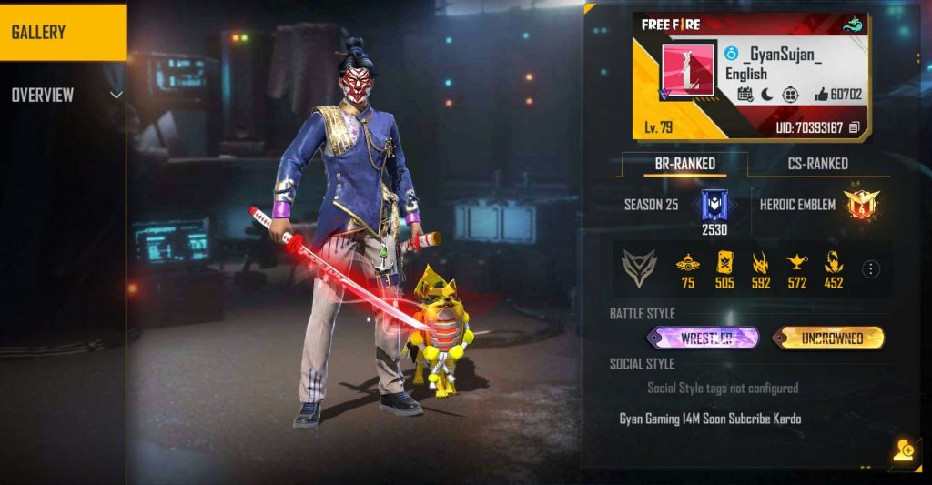 GARENA FREE FIRE: Gyan Gaming’s FF ID Number, Monthly Income, Stats, and more (2022)