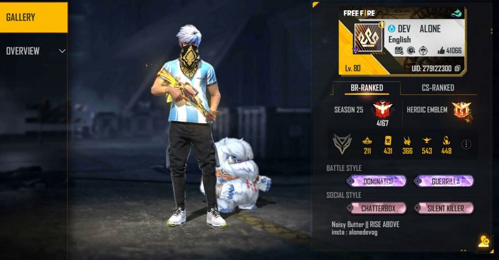 GARENA FREE FIRE: Dev Alone’s FF ID Number, Monthly Income, Stats, and more (2022) 
