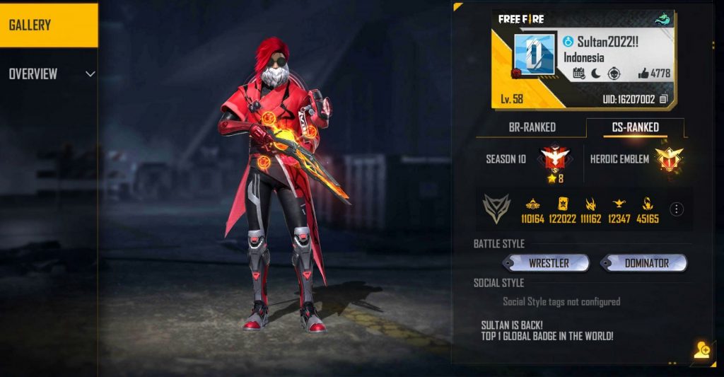GARENA FREE FIRE: Dylan PROS’ FF ID Name, Stats, Monthly Income, and more