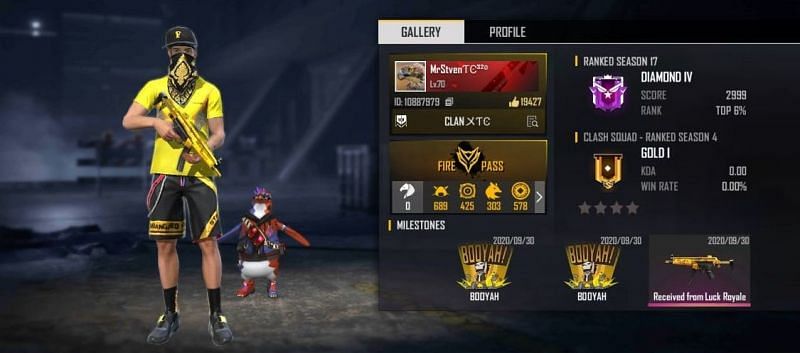 GARENA FREE FIRE: MrStiven Tc’s FF ID Number, Monthly Income, Stats, and more (2022)