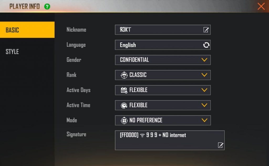 How to obtain invisible IGN and Colorful Signature in Garena Free Fire?