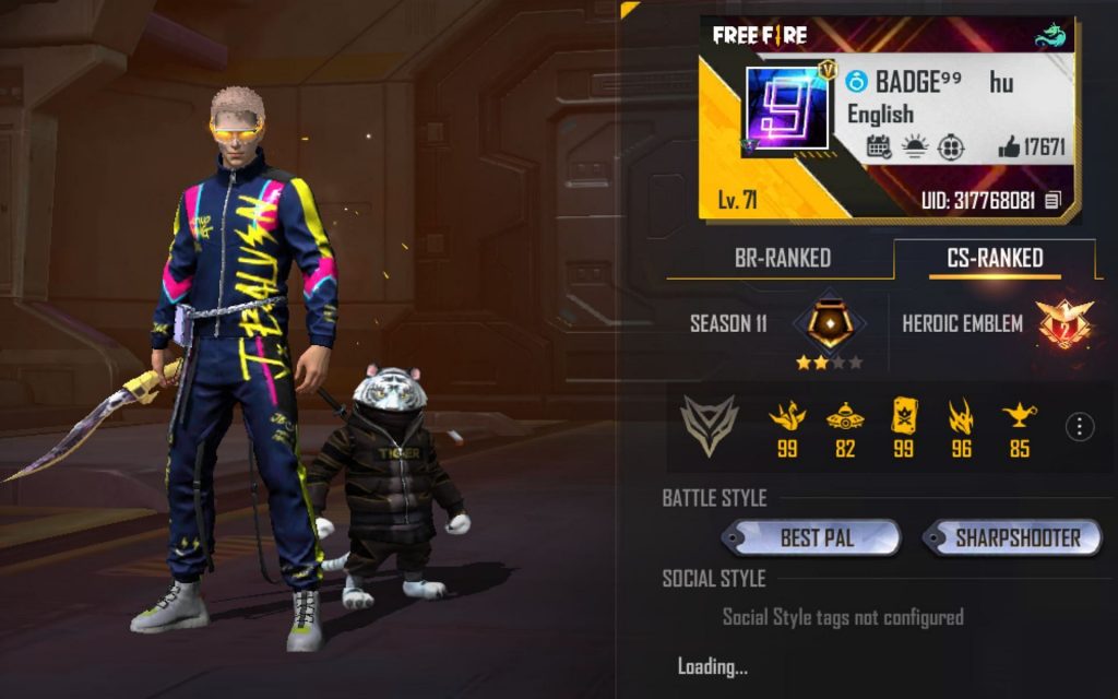 Badge 99’s Free Fire Max ID, lifetime and CS stats, Monthly Income, and more (February 2022)