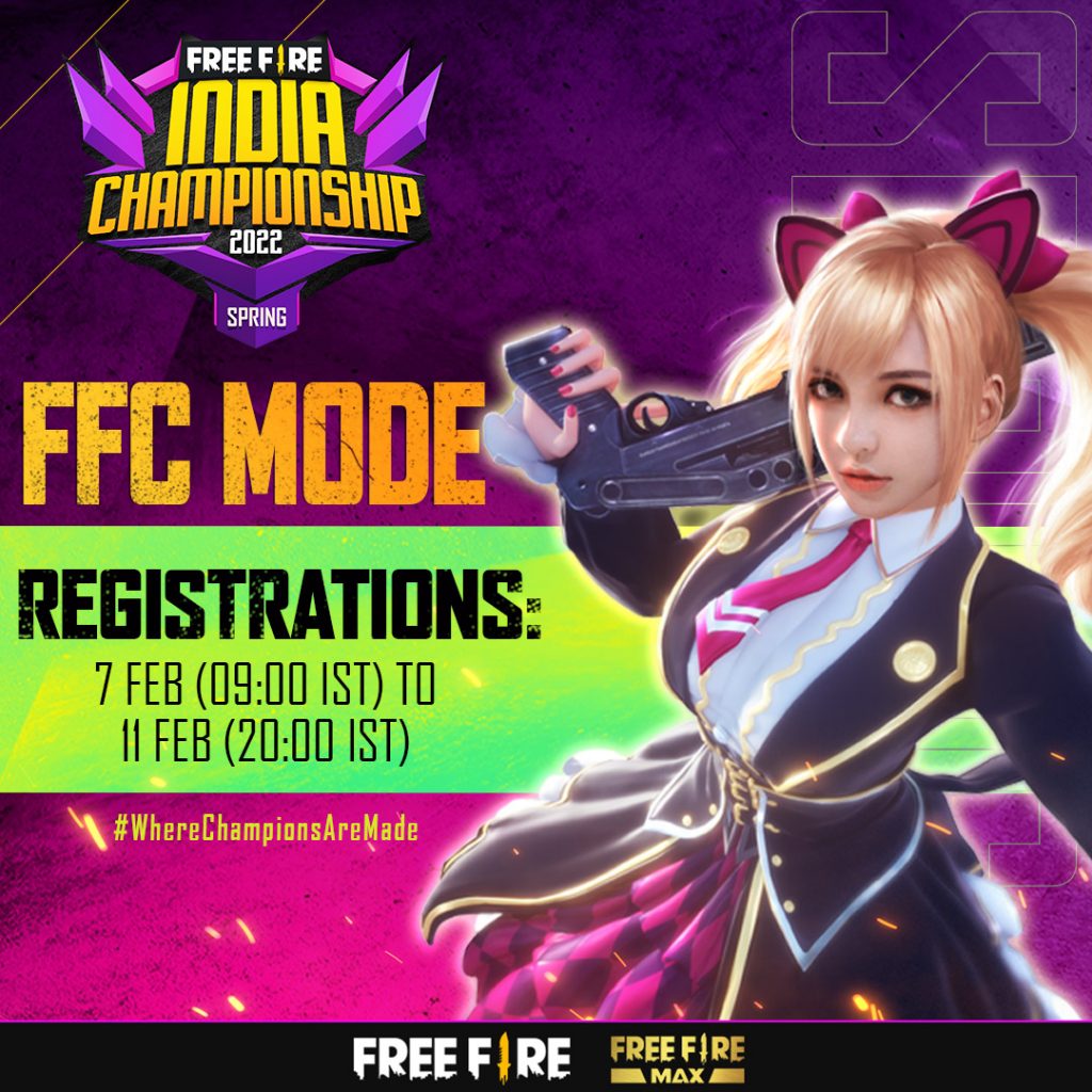 Free Fire India Championship 2022 Spring Split: Details of FFC Mode and registration revealed 