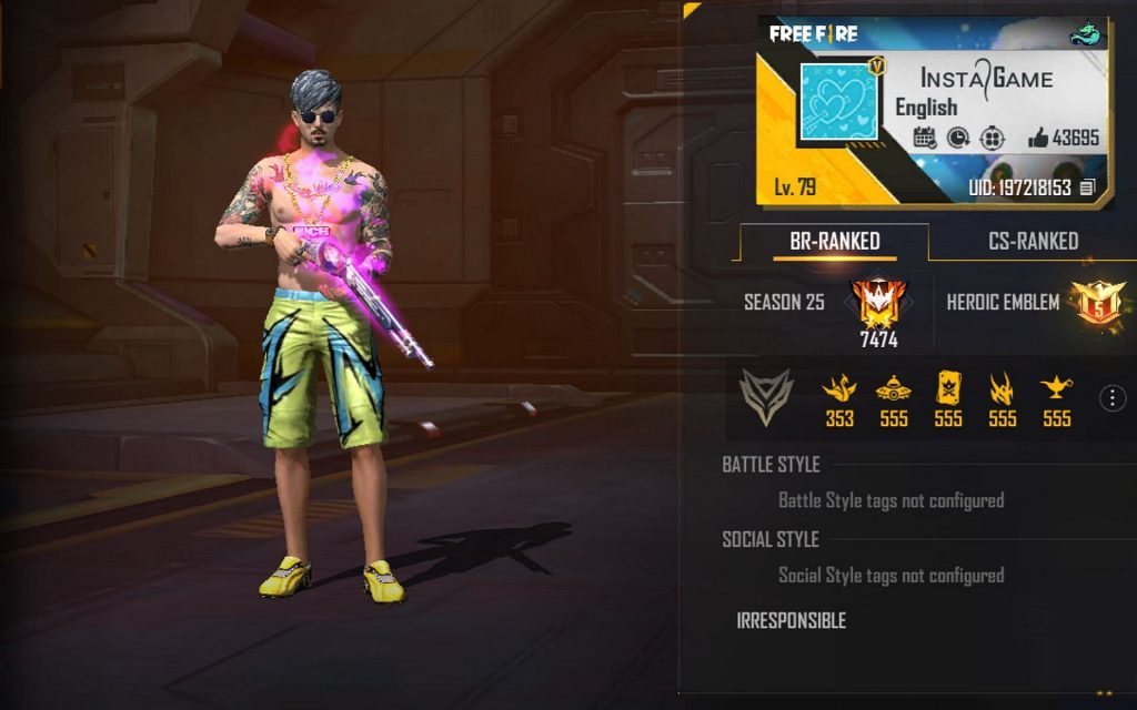 Insta Gamer’s Free Fire Max ID, Stats, Rank, Income, and more (February 2022)