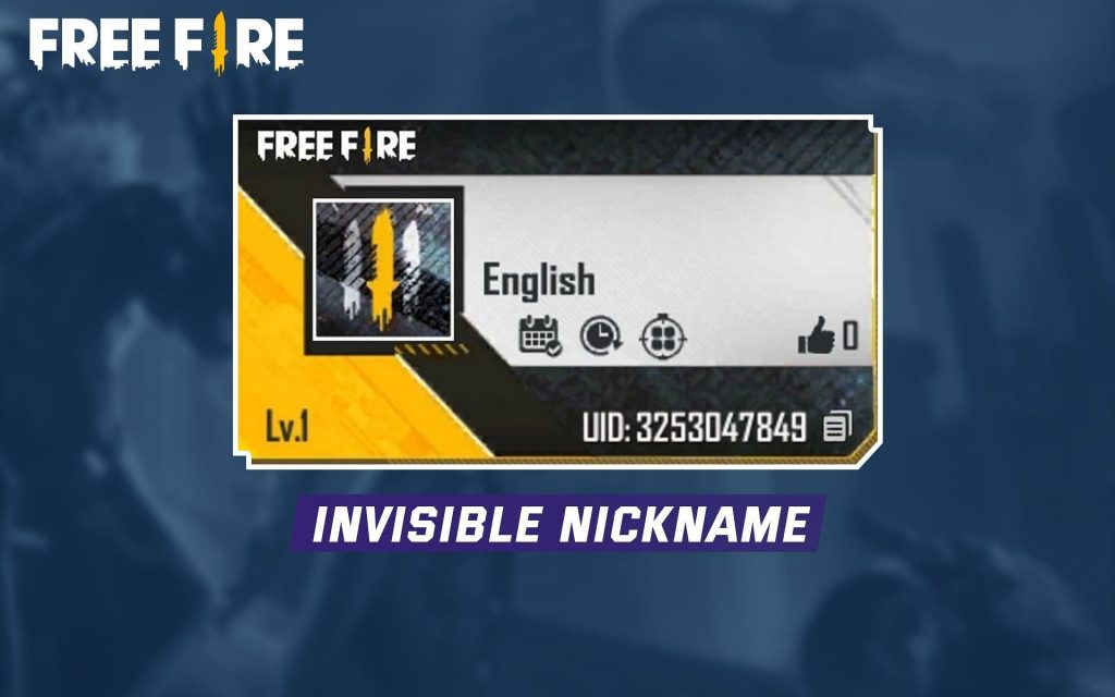 Garena Free Fire: How to change nicknames to invisible characters in February 2022?