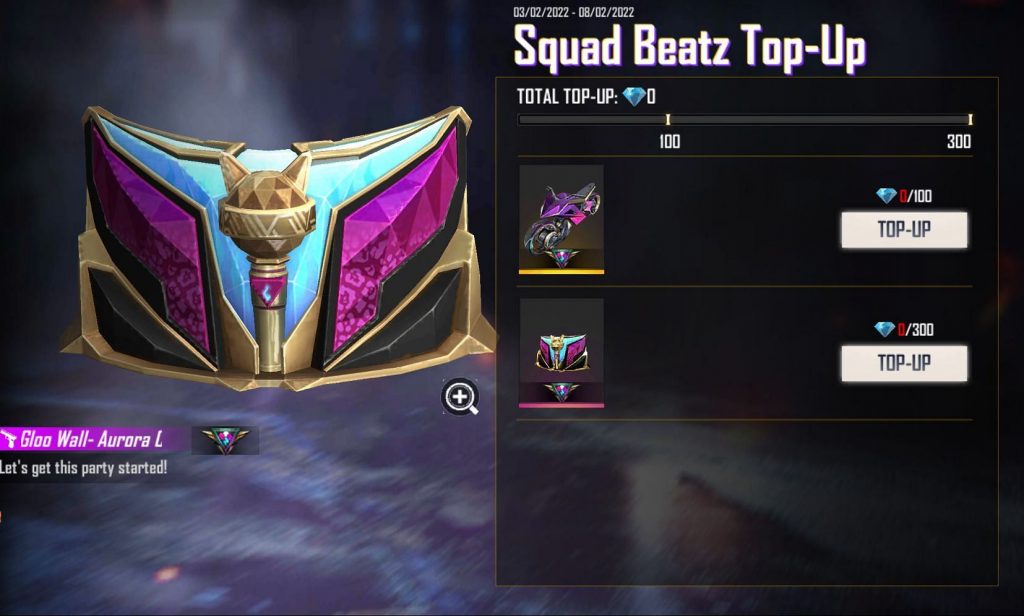 Steps to top-up Free Fire Diamonds to get free legendary rewards in February 2022