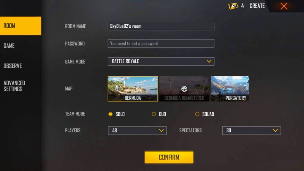 How to play and create Factory Challenge in Free Fire Max?