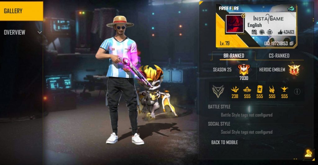 GARENA FREE FIRE: Insta Gamer’s ID, Stats, Youtube Channel, and more in February 2022