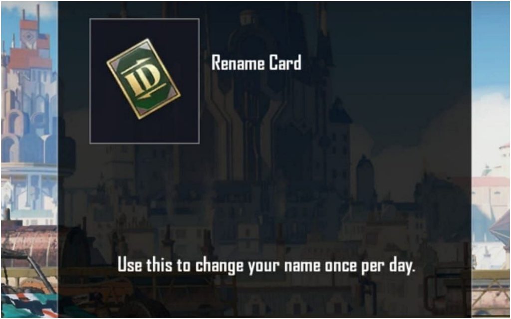 How to Change Name in BGMI with Rename Card?
