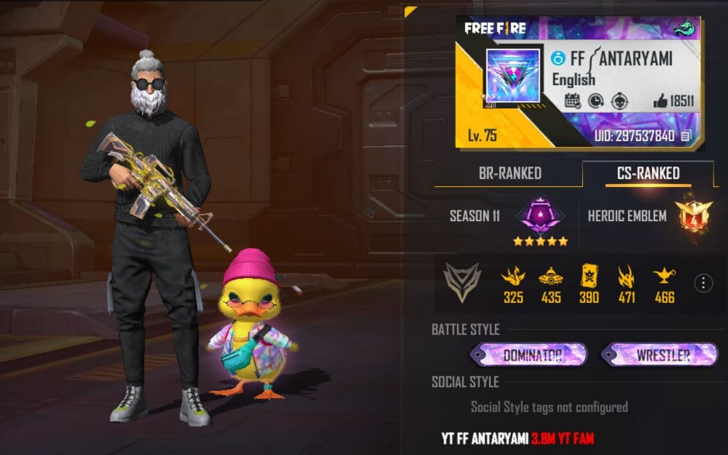 GARENA Free Fire Max: FF Antaryami’s ID Number, Stats, Monthly income, and more in February 2022