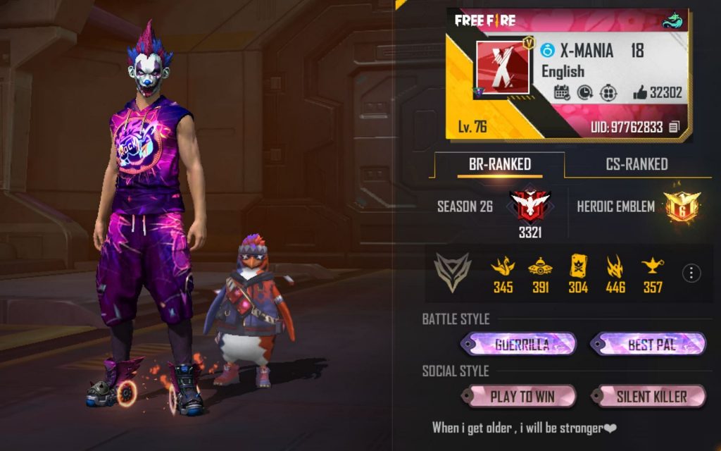 X-Mania’s Free Fire Max ID, Stats, Rank, Income, YouTube Channel, and more in February 2022