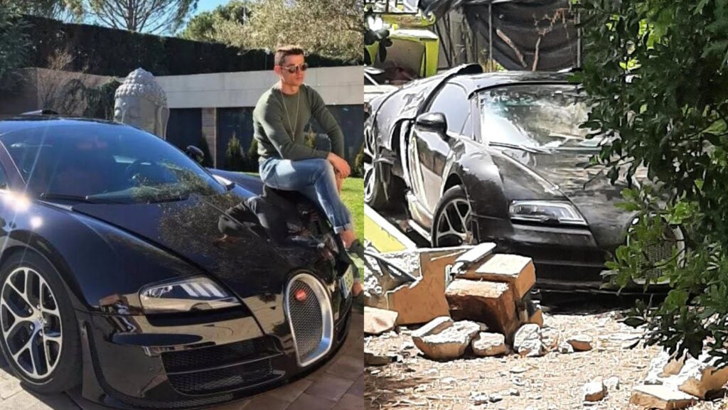 Cristiano Ronaldo Car Accident: Footballer’s Buggati Veyron Crashed in Spain