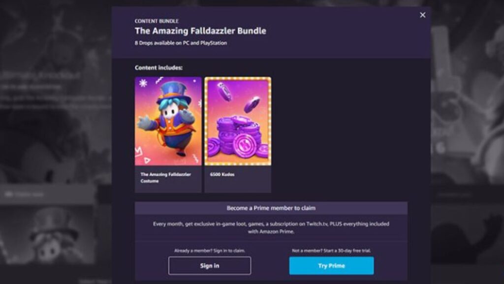 Fall Guys: How to redeem Falldazzler Bundle in Amazon Prime Gaming Rewards