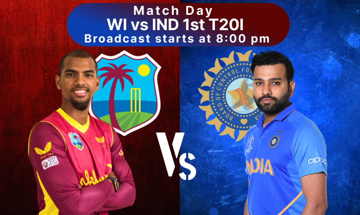 WI Vs IND Live Score, West Indies Vs India Live 1st T20I, India Tour Of ...