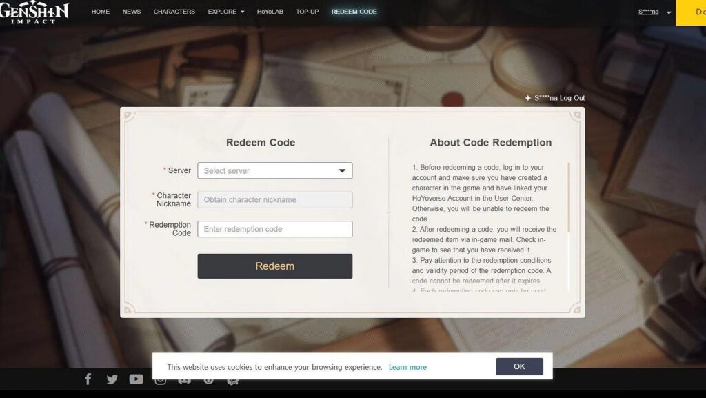 How to Redeem Genshin Impact Codes 2022