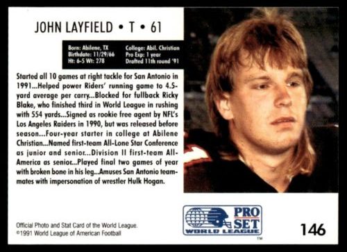 John Charles Layfield (aka, John Bradshaw LayField or 'JBL')