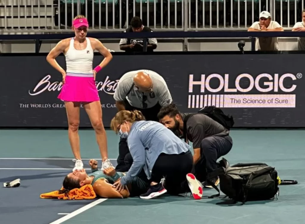 BIANCA ANDREESCU GOT INJURED DURING THE MIAMI 2023