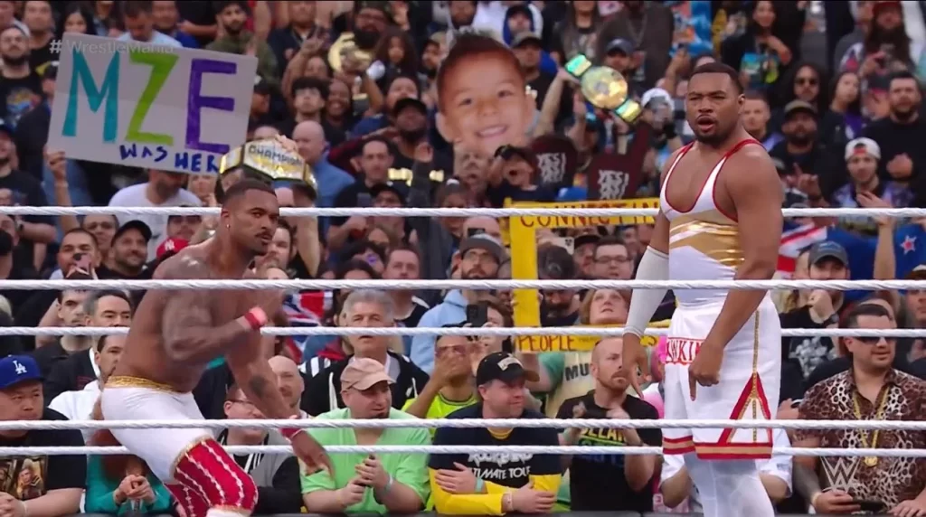 The Street Profits won the WrestleMania Showcase Fatal 4 Way Match