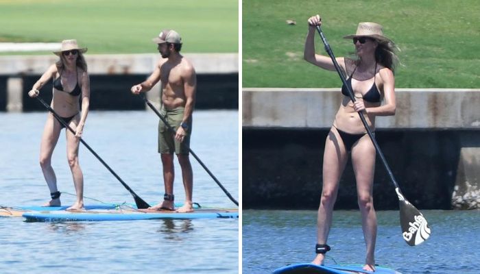 Gisele Bundchen Enjoys Paddleboarding in Black String Bikini with Rumored Boyfriend Joaquim Valente after Split from Tom Brady