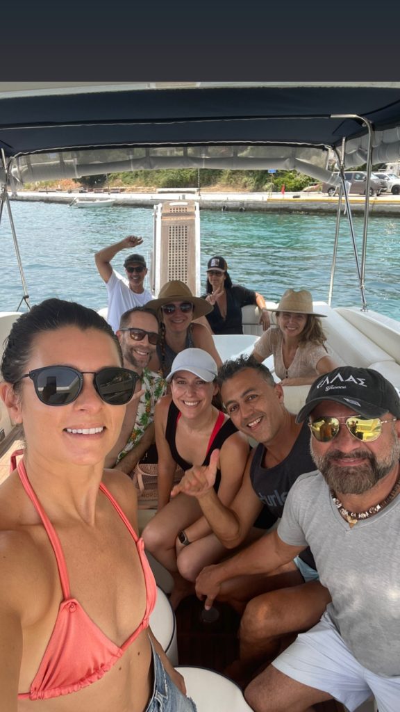 Danica Patrick Shares photo featuring herself and her friends on a boat in Greece