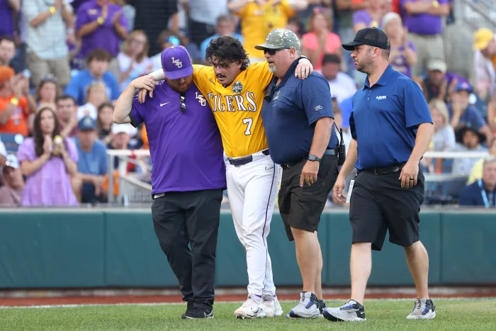 LSU Catcher Alex Milazzo Breaks Leg in Home Plate Collision During Big Game