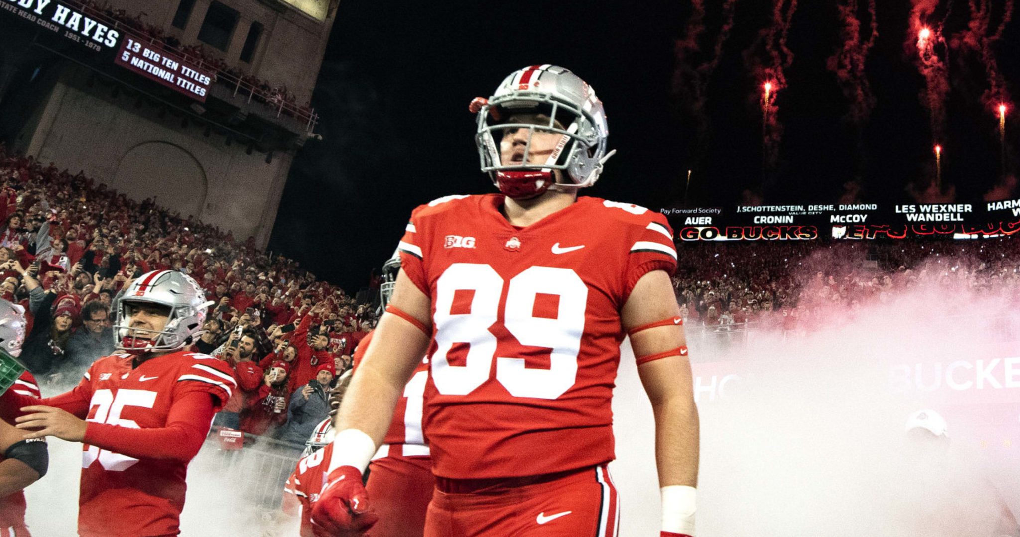 Kirk Herbstreit And His Son Ohio State Tight End Zac Bonds Over MLB Game