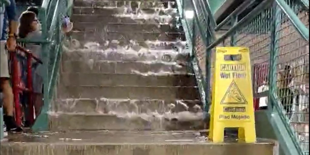 Due To Torrential Rain Fenway Park Floods On Friday