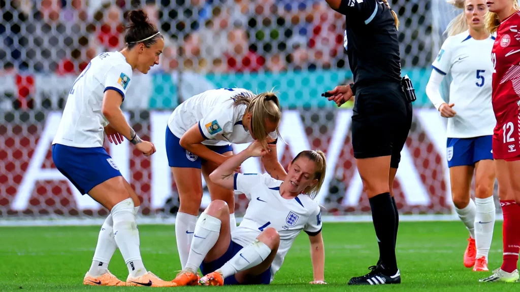 England Midfielder Keira Walsh Injures Her Leg During The Game At World Cup