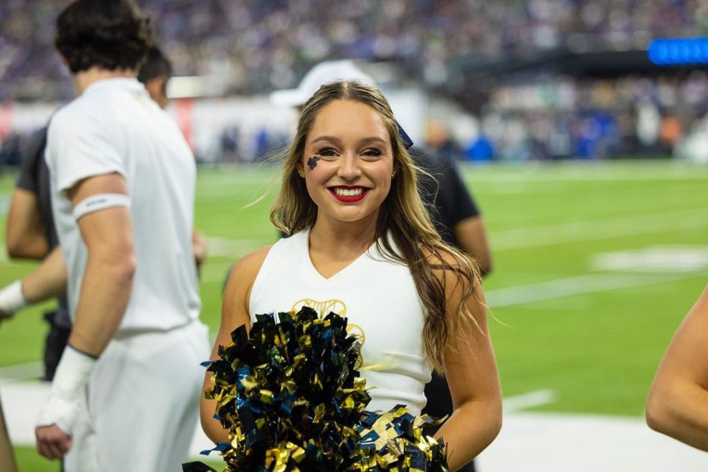 Meet Lily Nevin: The Notre Dame Cheerleader Who Stole the Show This Weekend