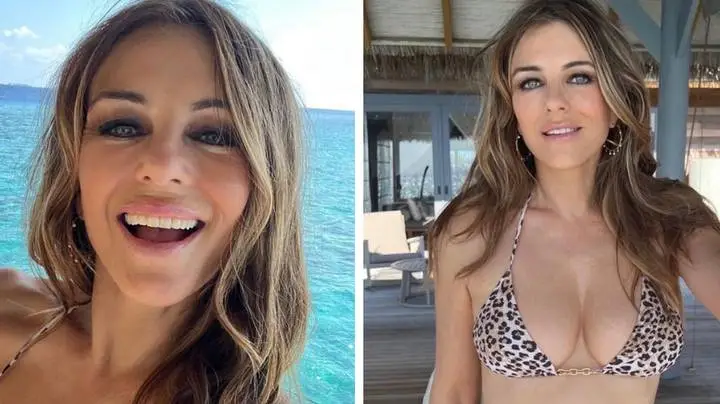 Model Elizabeth Hurley Went Viral For Her Pool Video