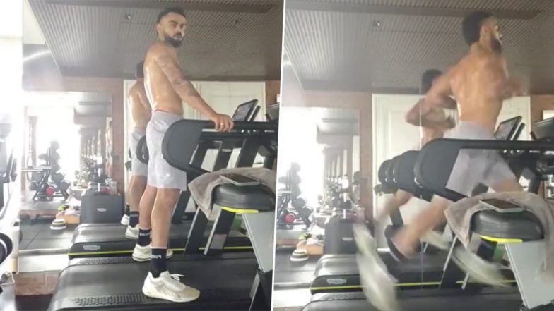 “Chutti Hai Fir Bhi…”, Virat Kohli Keeps Working Out: Watch His Shirtless Running Video on Independence Day!