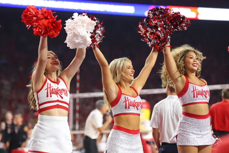 Wild Photos of Nebraska Cheerleader During Thursday Night Game