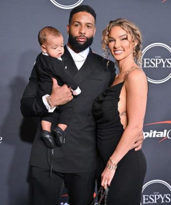 Odell beckham Jr with ex-girlfriend Lauren Wood and Son Zydn