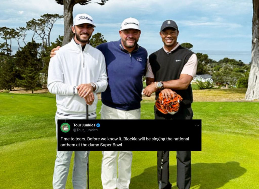 Fans react as Tiger Woods meets Michael Block at TW Invitational