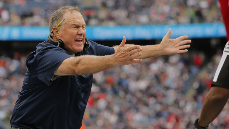 NFL fans chastise Bill Belichick for snapping at the referees during the Dolphins vs. Patriots game