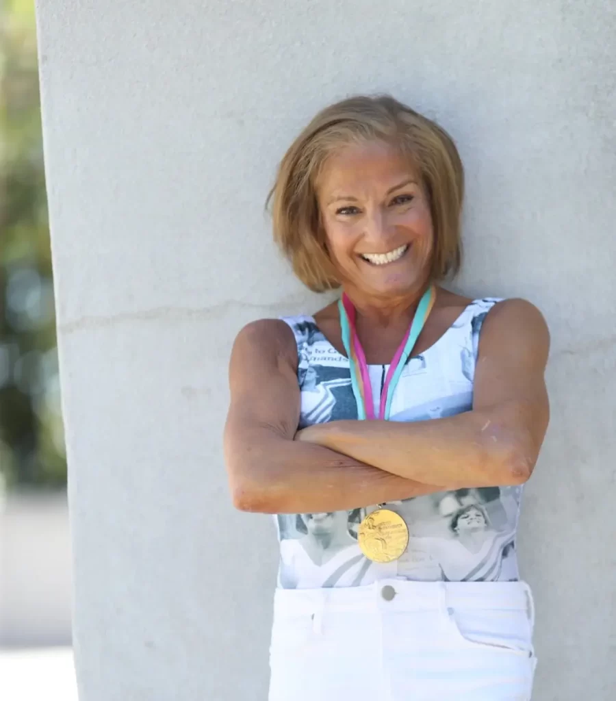 Mary Lou Retton With Olympic Gold Medal
