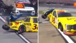 During NASCAR Craftsman Truck Series A Crew Member Hit By His Own Car Driver Zane Smith